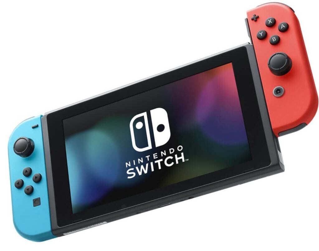nintendo switch with joy con red blue on sides nintendo switch with joy con red blue on sides