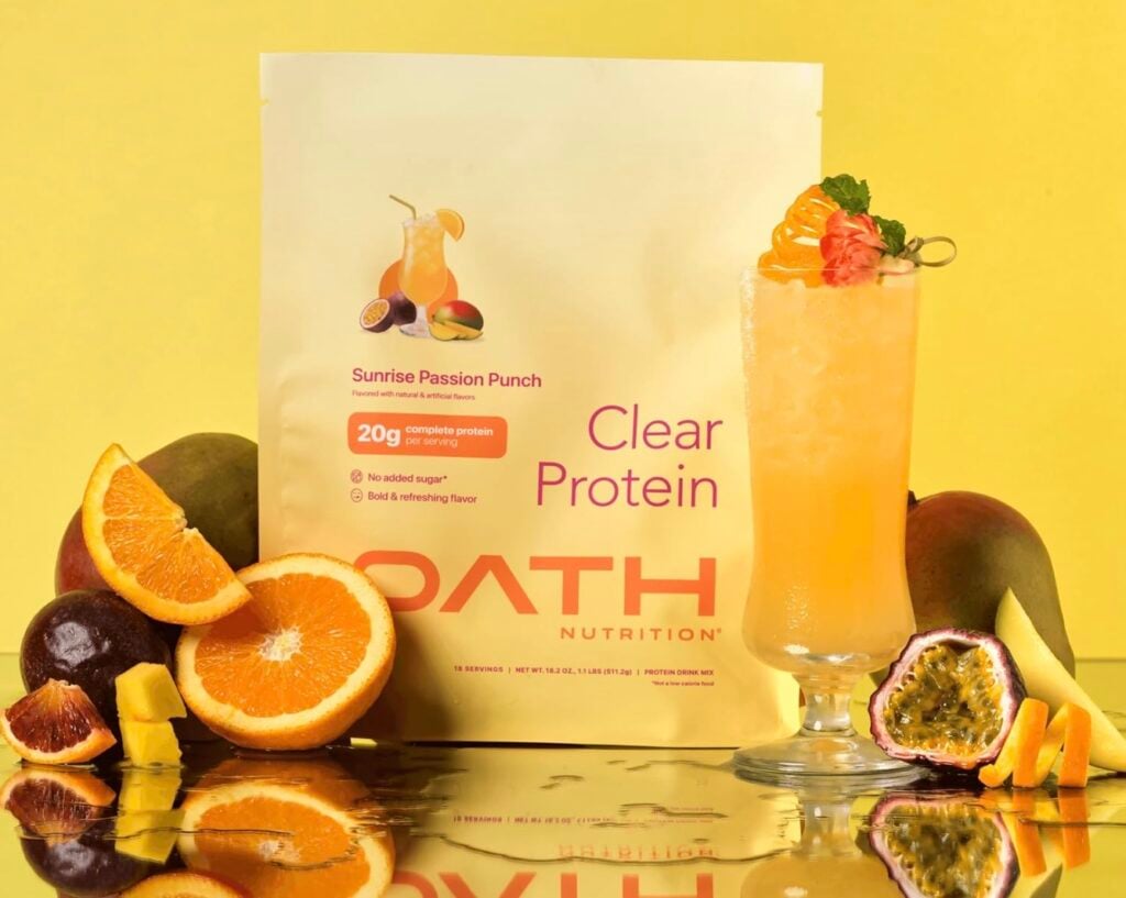 oath nutrition clear protein sunrise passion punch