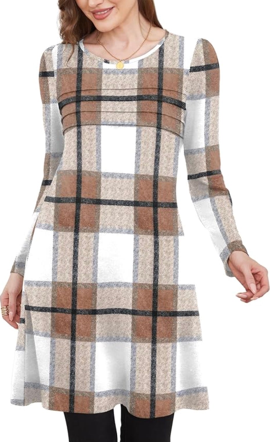 pleated sweater dress ofeefan