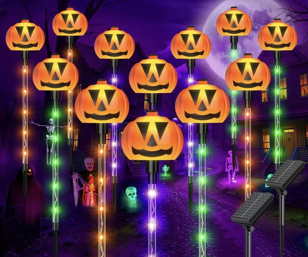pumpkin solar lights