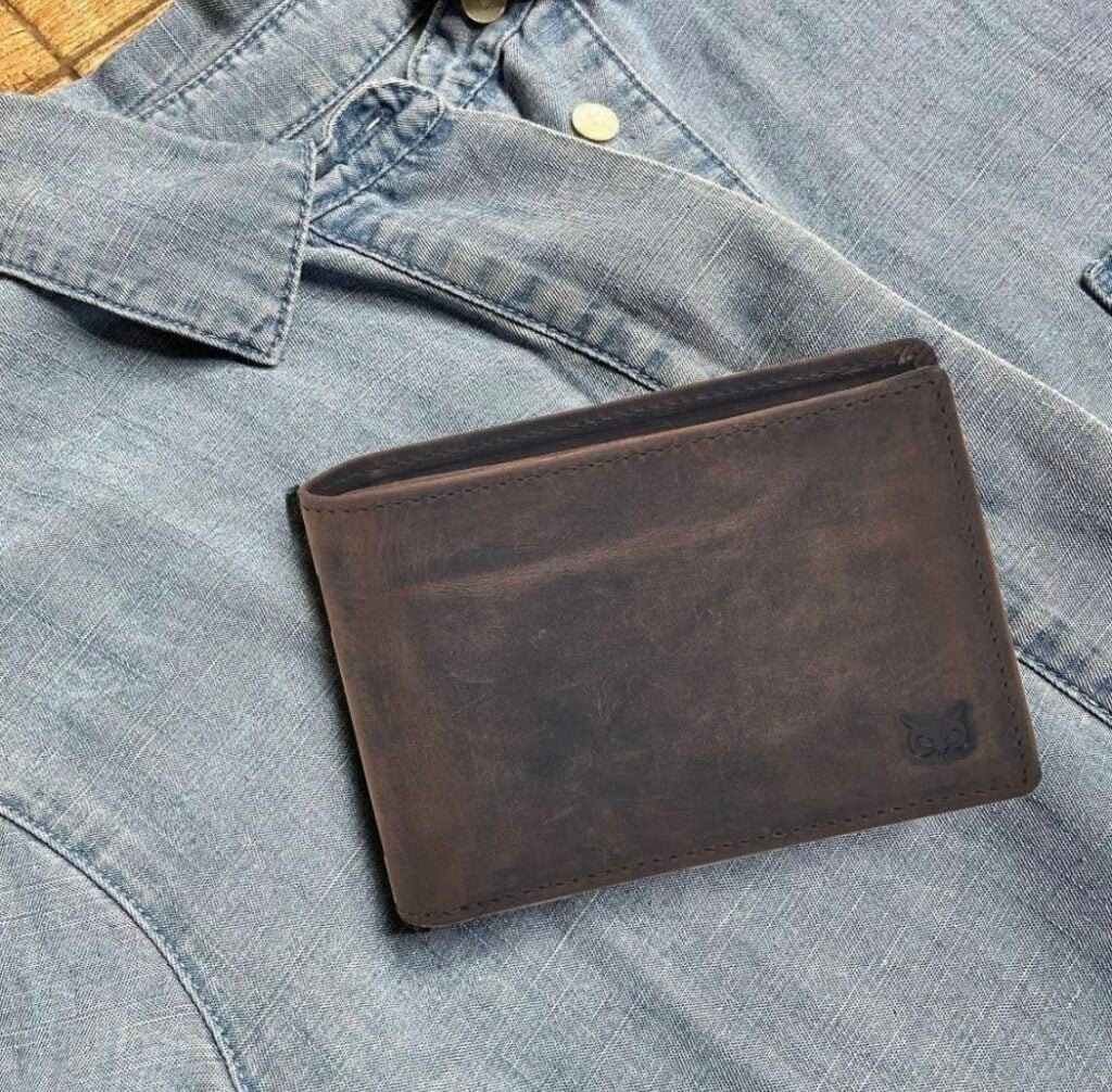 real leather wallet