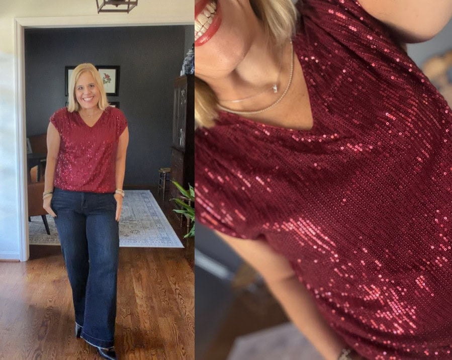 sequin fran hannah grace sweater