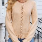 sidefeel ruffle cardigan