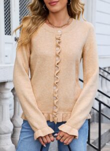 sidefeel ruffle cardigan