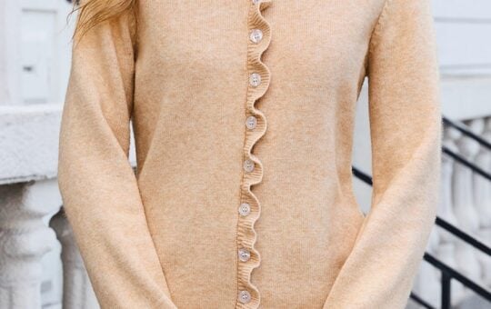 sidefeel ruffle cardigan