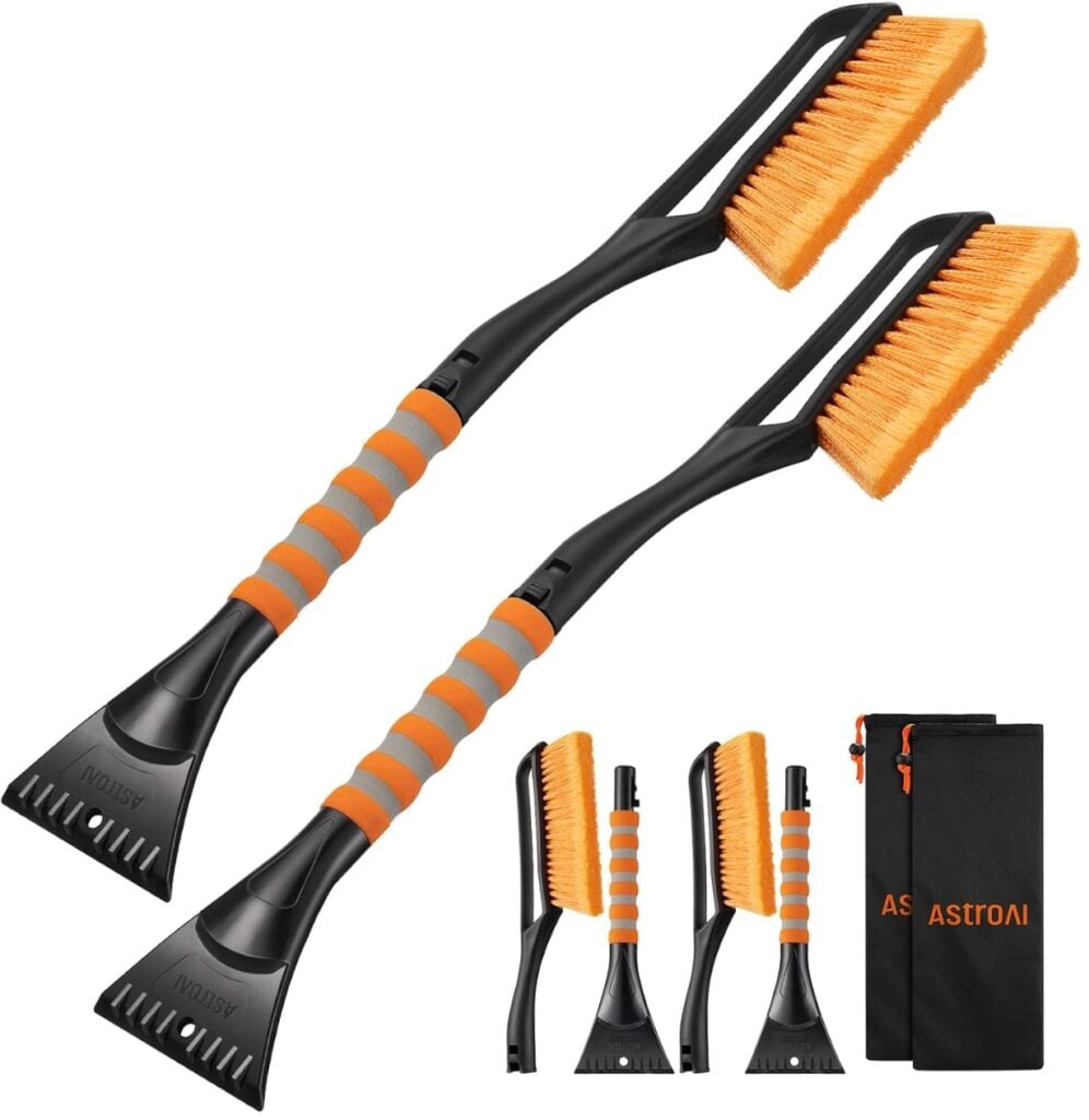snow brush ice scraper 27 2 pack astroai