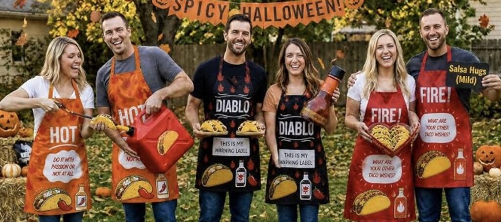 taco sauce apron group costume taco sauce apron group costume