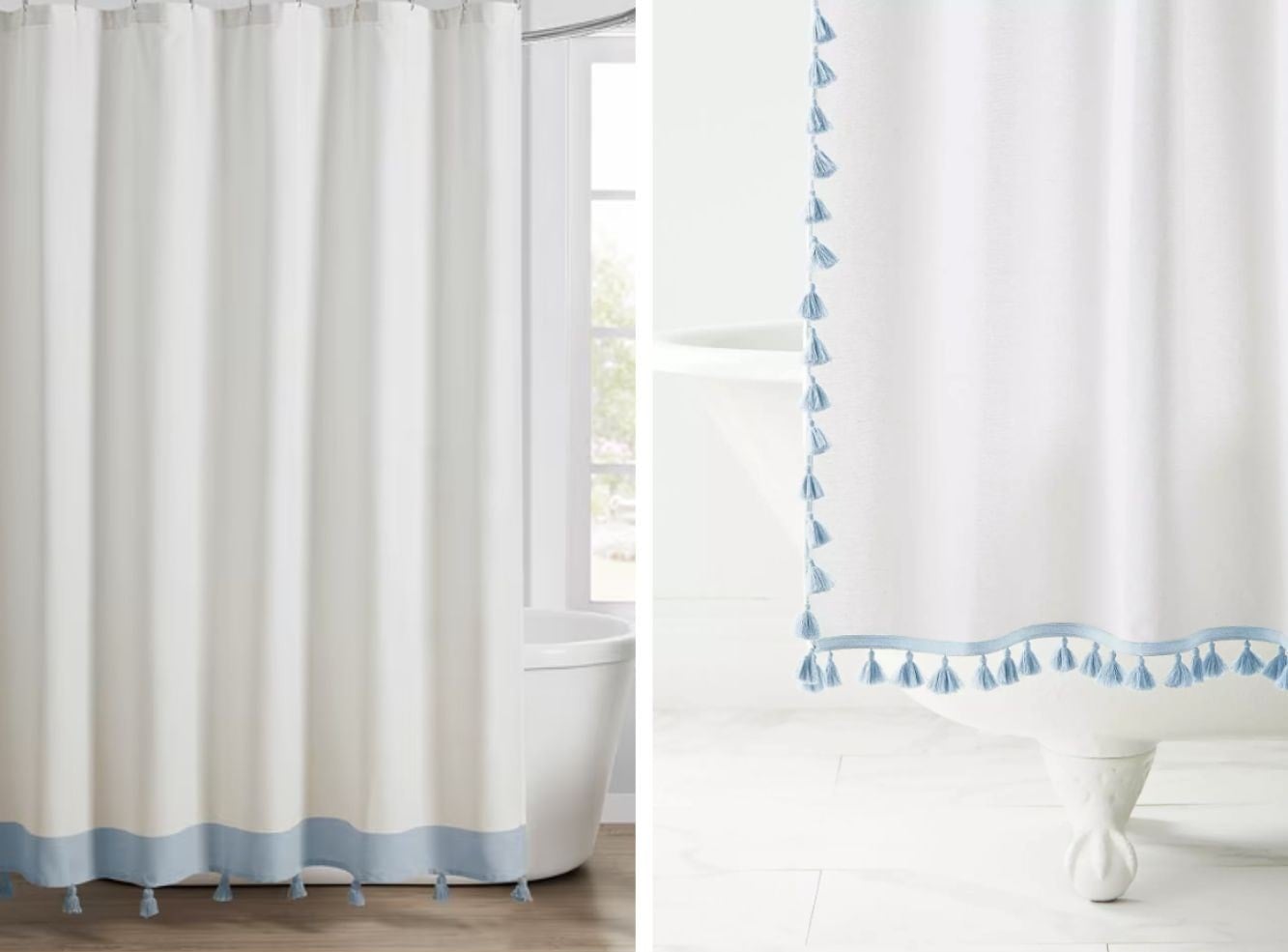 tassel shower curtain dupe