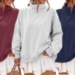 trendy queen mockneck top