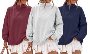 trendy queen mockneck top