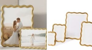 wavy gold picture frame dupe