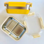 white yellow container