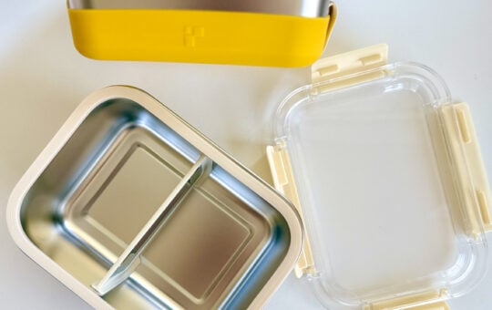 white yellow container
