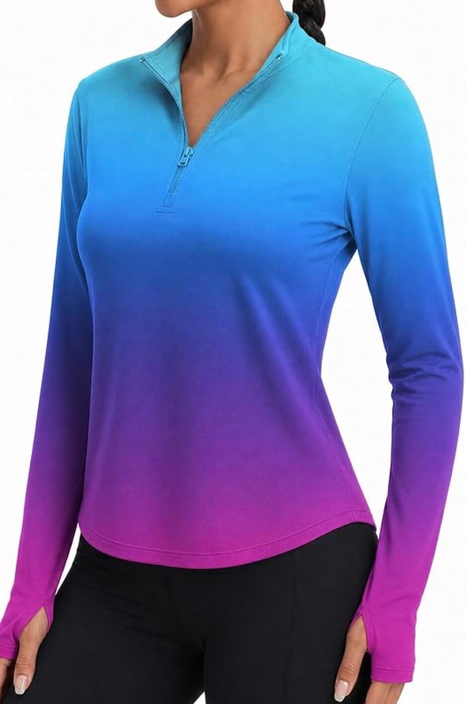 women's 1:4 zip long sleeve workout top alaroo women's 1:4 zip long sleeve workout top alaroo