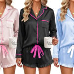 womens ruffle pajamas