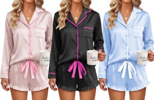 womens ruffle pajamas