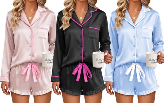 womens ruffle pajamas