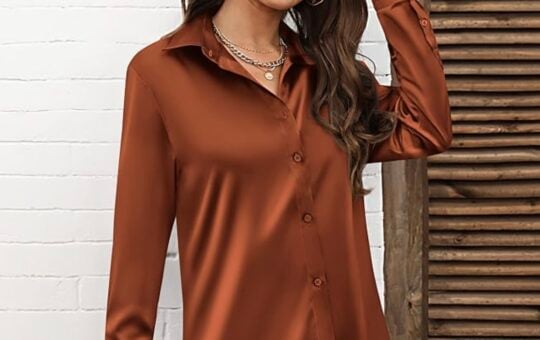 womens silk button down shirt cunlin brand