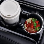 2pcs Merry Christmas Pattern Drink Coasters Holiday Decoration