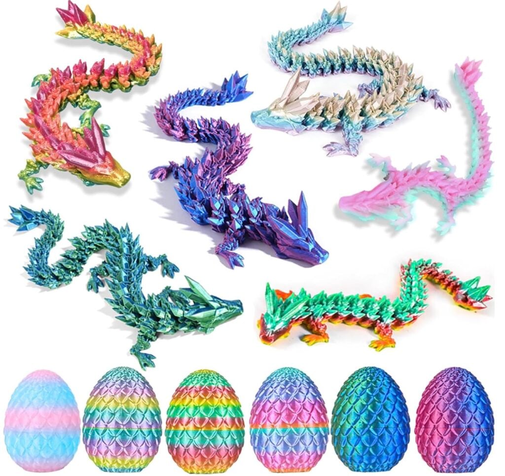 3d printed dragon fidget toy with egg 3d printed dragon fidget toy with egg