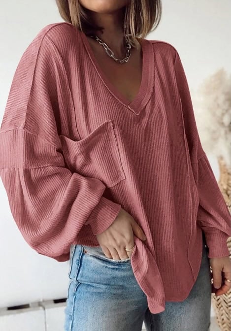 BTFBM Long Sleeve Oversized Shirt Pink