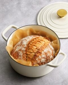 CAROTE 4.5QT Enamel Cast Iron Dutch Oven
