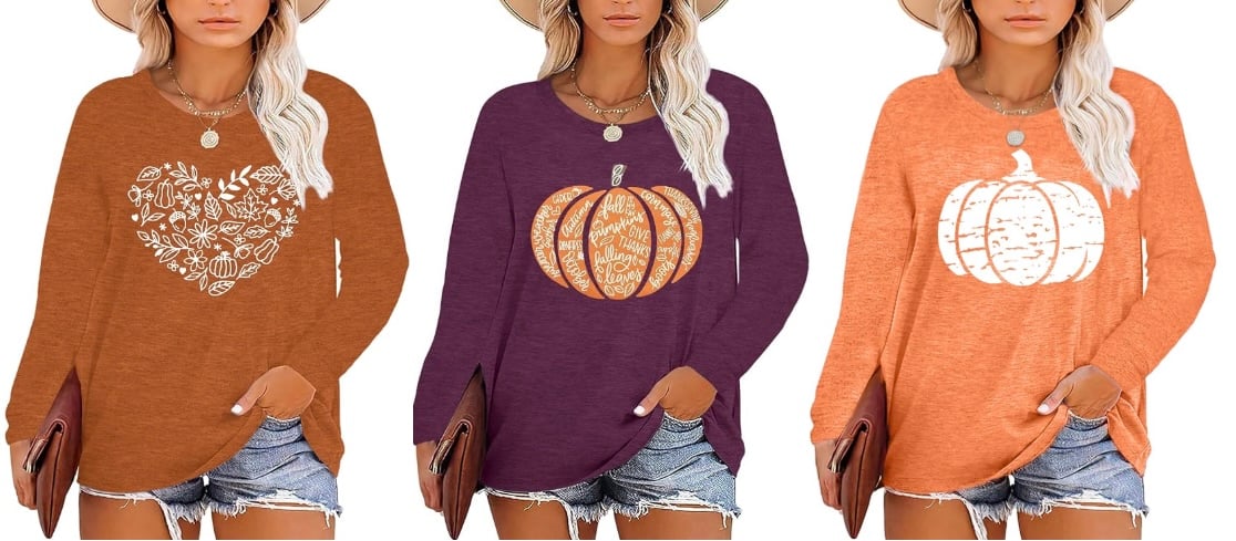 Chulianyouhuo Plus Size Pumpkin T Shirt