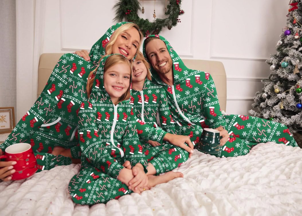 Ekouaer Family Christmas Onesie Pajamas Matching Sets Hooded One Piece Ekouaer Family Christmas Onesie Pajamas Matching Sets Hooded One Piece