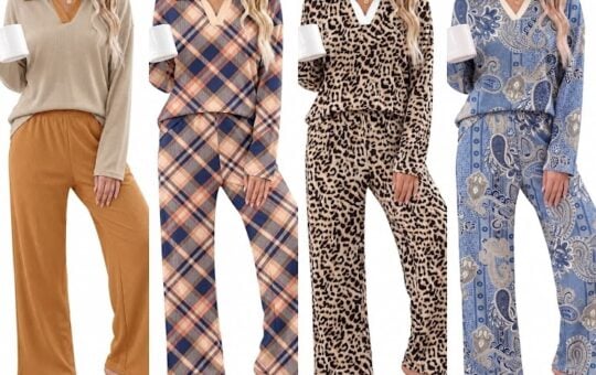 Ekouaer Waffle Knit Lounge Set