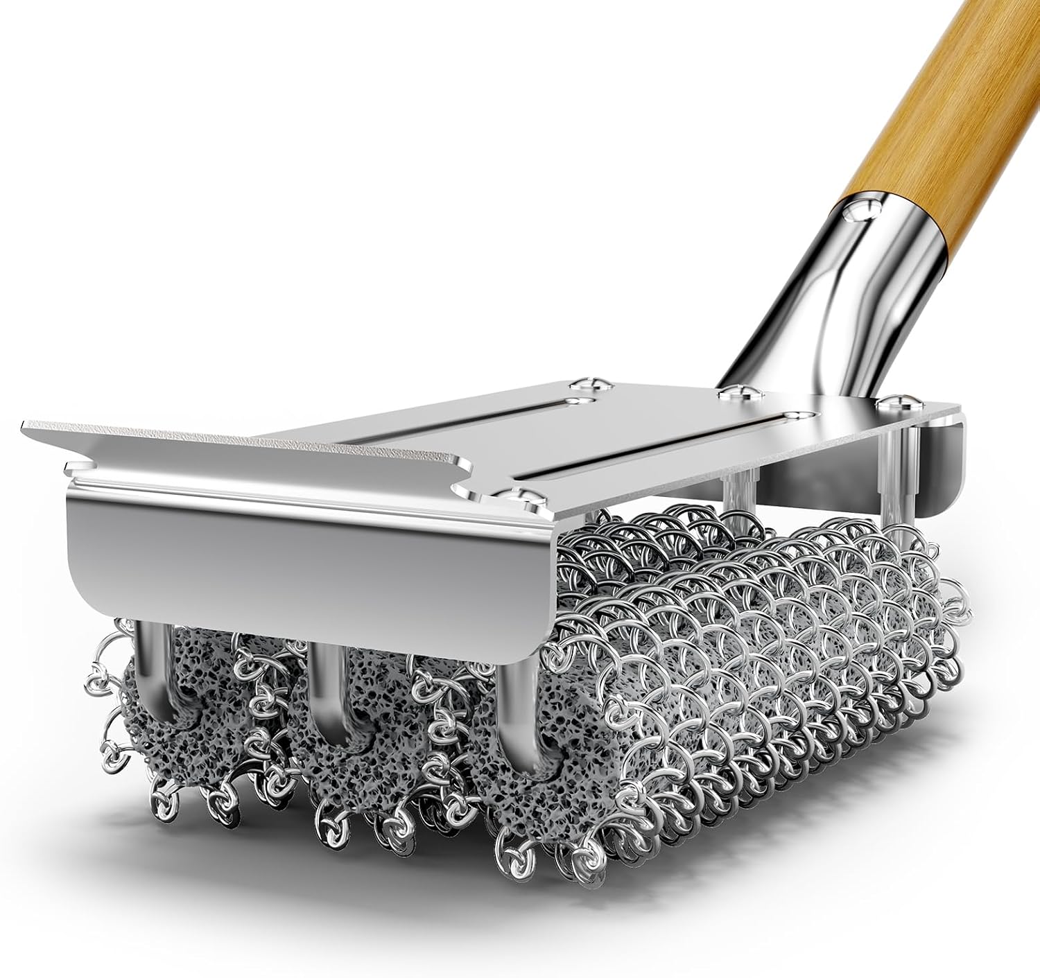 Grill Brush Bristle Free with Scraper, Stainless Steel BBQ Grill Brush 2