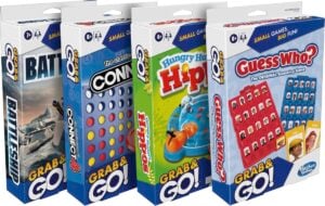 Hasbro Grab & Go! Travel Game Bundle 4 Pack