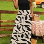 MISFAY Women's Crewneck Sleeveless Maxi Dress