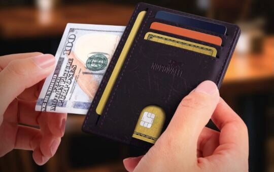 NOPOWALI Genuine Leather Mens Wallet