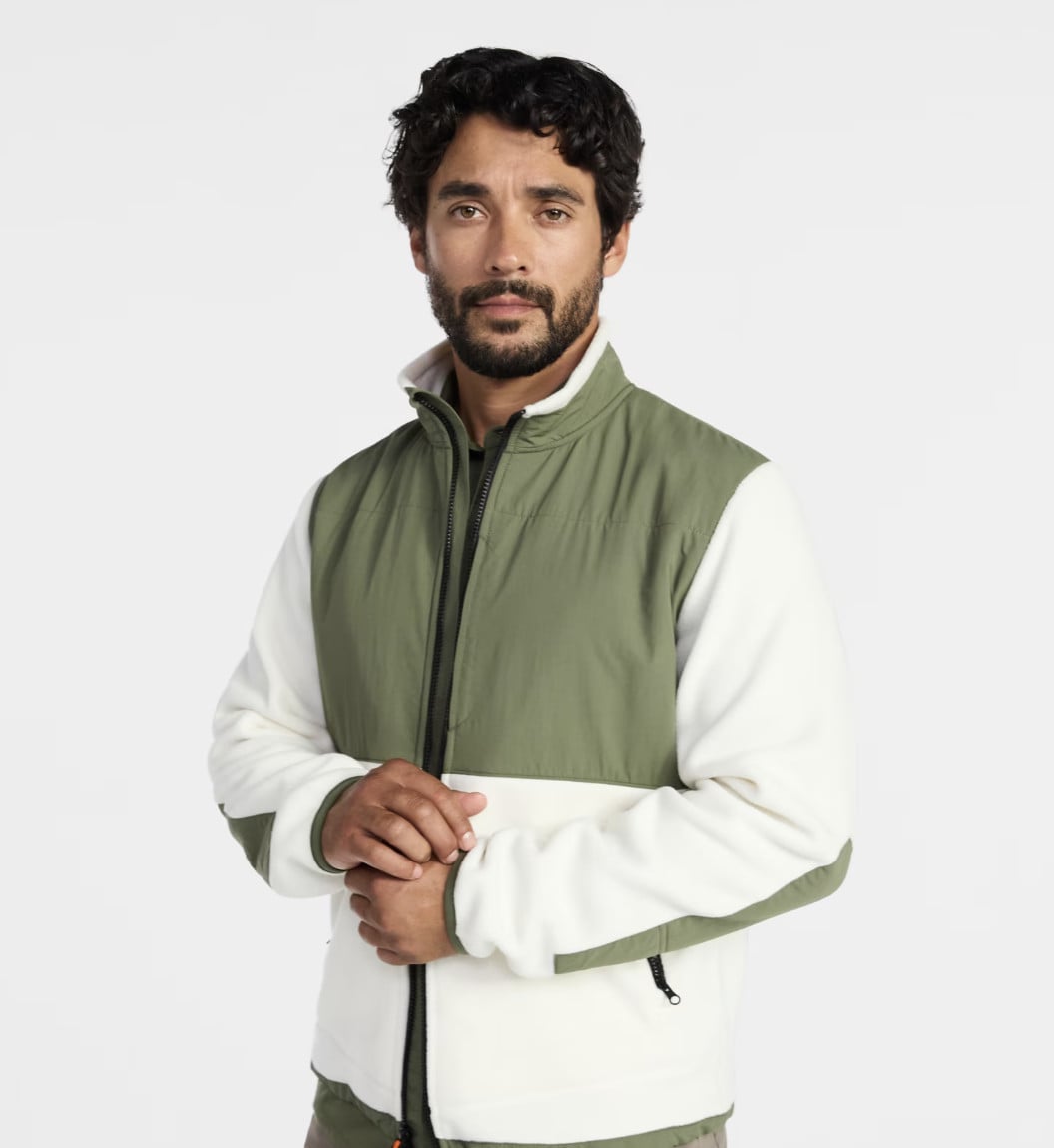 Ozark Trail Men's and Big Men's Mix Media Fleece Jacket