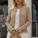 PRETTYGARDEN Womens Ruffle Button Down Cardigan Sweaters
