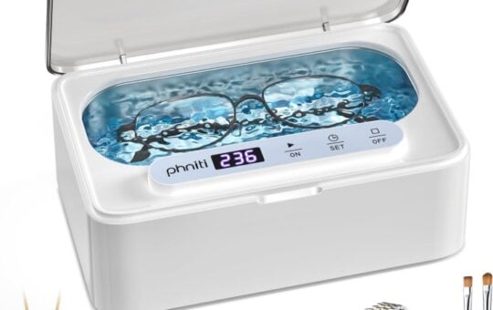 Phniti Ultrasonic Jewelry Cleaner Retainer Glasses Rings Dentures
