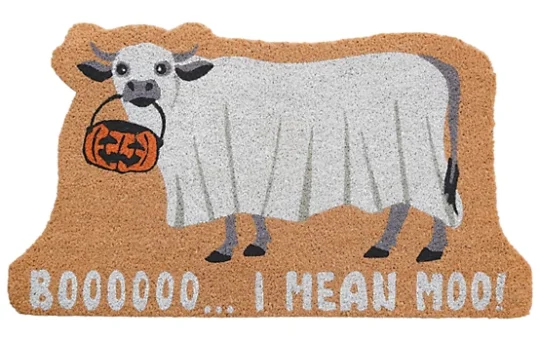 Red Shed Boo Moo Coir Halloween Door Mat, 27 in.