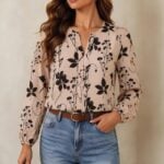 Rioofinx Long Sleeve V Neck Shirt