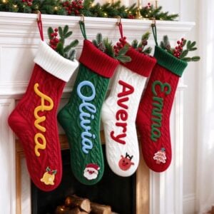 VKPOYNRO Large Personalized Christmas Stocking