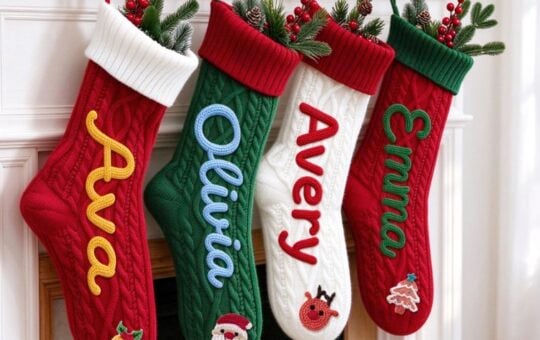 VKPOYNRO Large Personalized Christmas Stocking