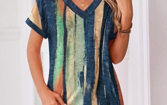Zeagoo Rolled Short Sleeve Shirt Blouse Top