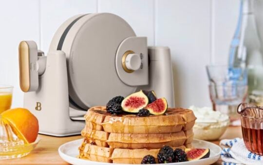 beautiful brand waffle maker taupe