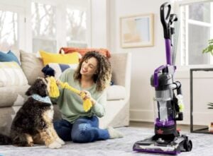 bissell power force helix pet deluxe bagless upright vacuum