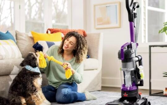 bissell power force helix pet deluxe bagless upright vacuum