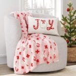 candy cane throw blanket