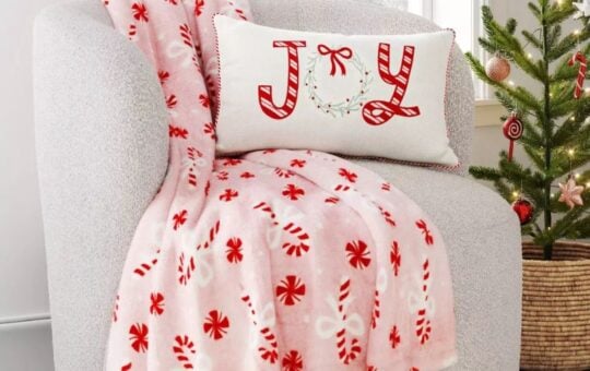 candy cane throw blanket