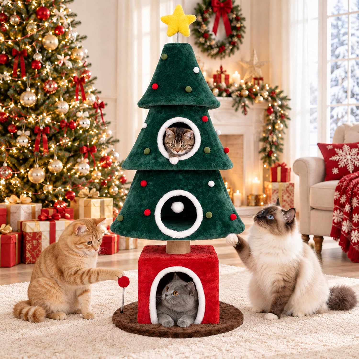 christmas cat tree christmas cat tree