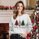 christmas sweatshirt plaid trees xlievo brand