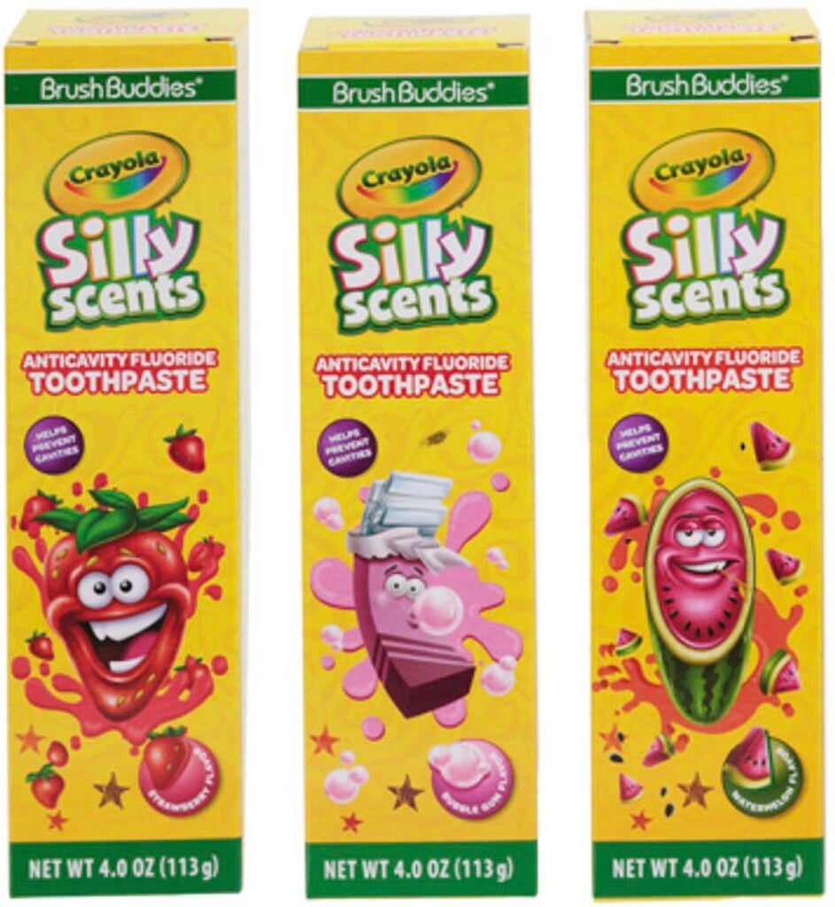 crayola silly scents toothpaste brush buddies