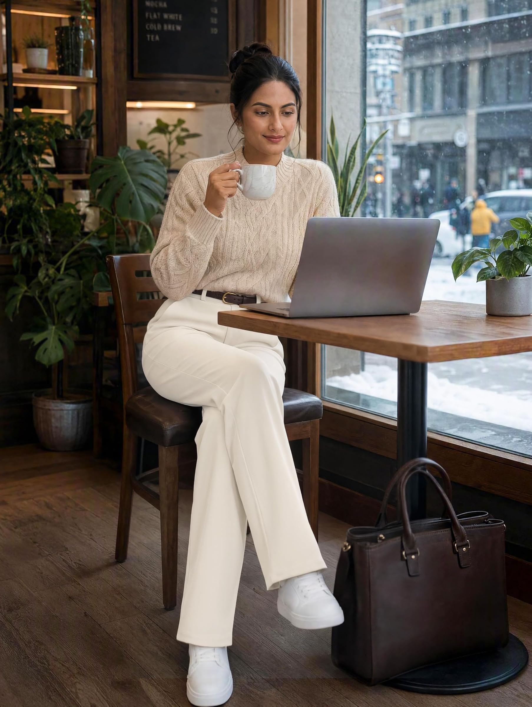 cream fleece dress pants cream fleece dress pants